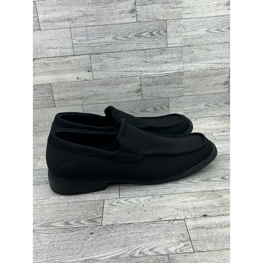Skechers DressKnit Relaxed‎ Fit Mens Black Slip On Loafers 65134 Size 8.5 BBK